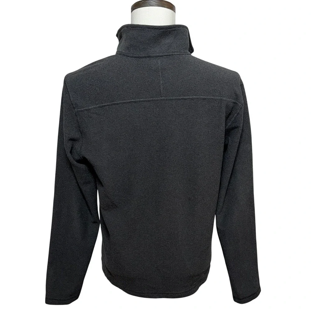 The North Face Cap Rock Fleece 1/4 Zip Pullover Mens Medium Gray Textured Lined